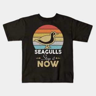 Seagulls Stop It Now Bird Lover Kids T-Shirt